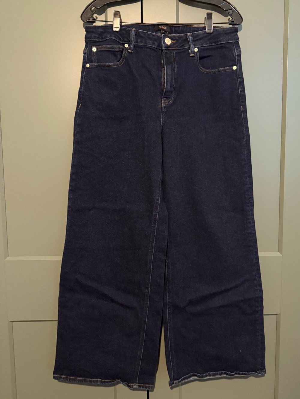 Wide Leg Dark Blue Women's Jeans